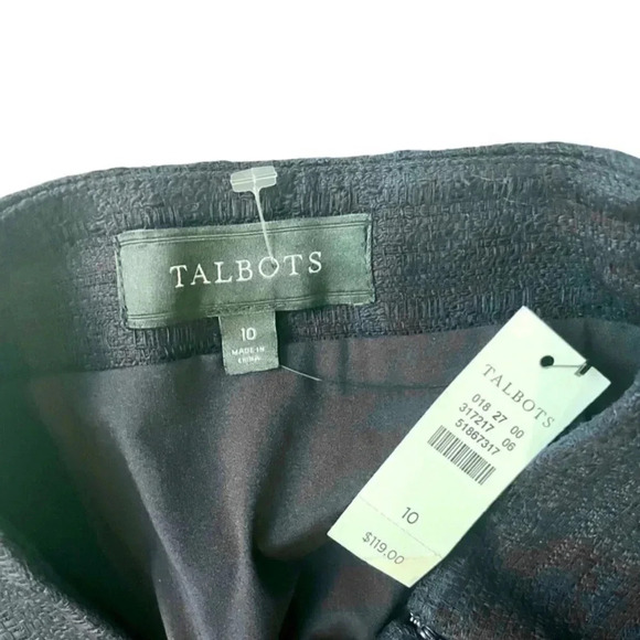 NWT Talbots Navy Embroidered Beaded Sequin Hem A-Line Skirt - Picture 4 of 5